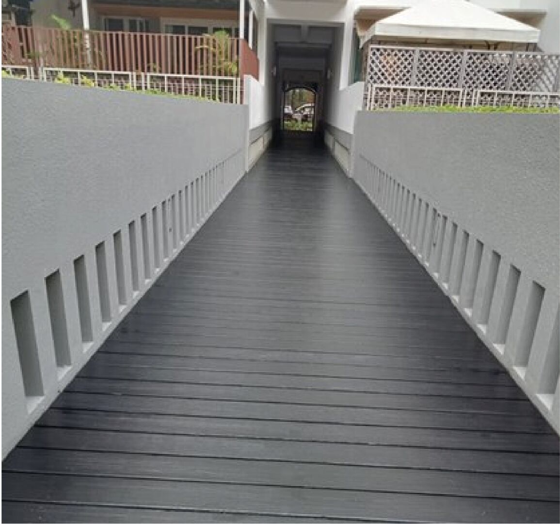 Outdoor deck installation at Changi Rise