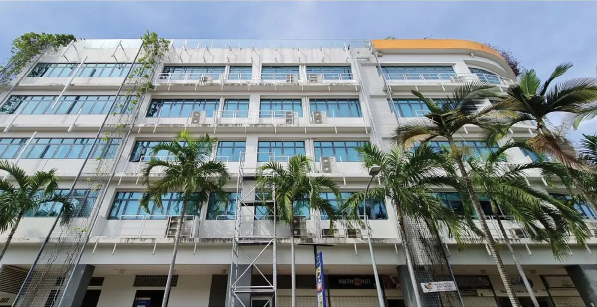 Metal welding works at an Eunos site
